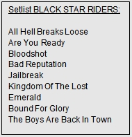 Setlist Black Star Riders